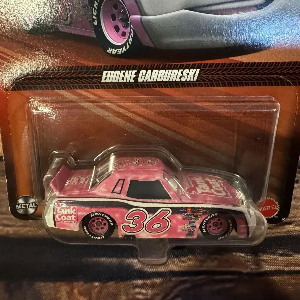 Disney Pixar Cars Eugene Carbureski #36 Pink Race Car Diecast Mattel HHY98 New